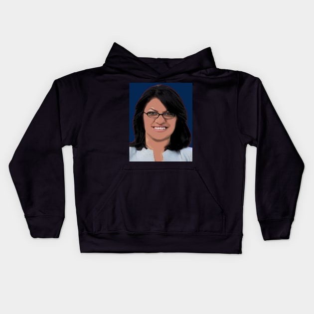 Rashida Tlaib Kids Hoodie by oryan80